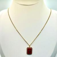 Collier Magali Jaspe Rouge